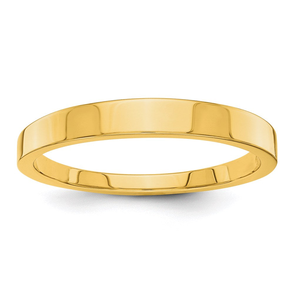 Solid 18K Yellow Gold 3mm Tapered Polished Men's/Women's Wedding Band Ring Size 6.5