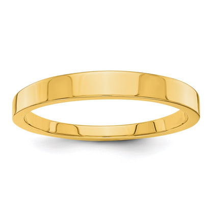 Solid 18K Yellow Gold 3mm Tapered Polished Men's/Women's Wedding Band Ring Size 6.5