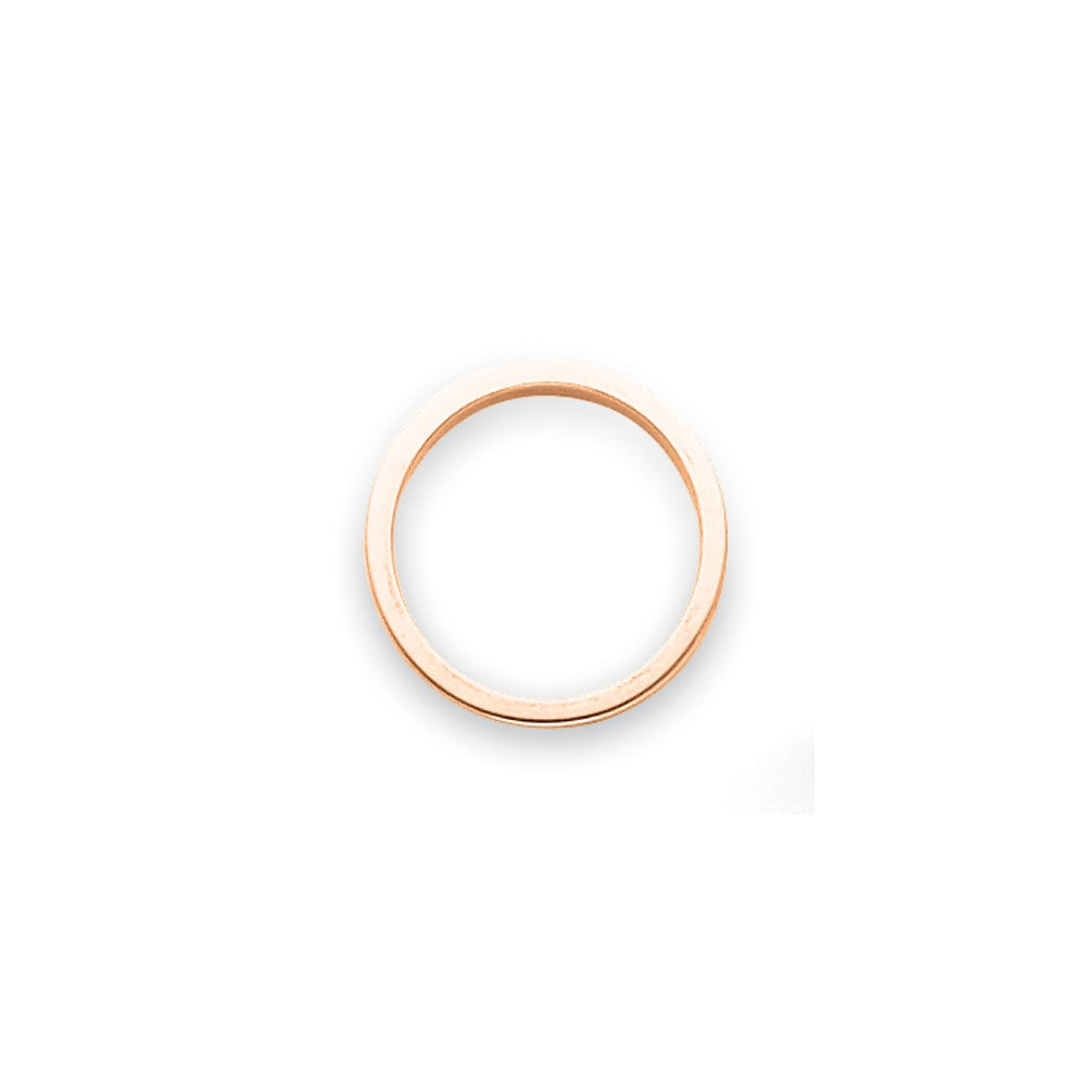 Solid 10K Rose Gold 3mm Tapered Polished Men's/Women's Wedding Band Ring Size 6.5