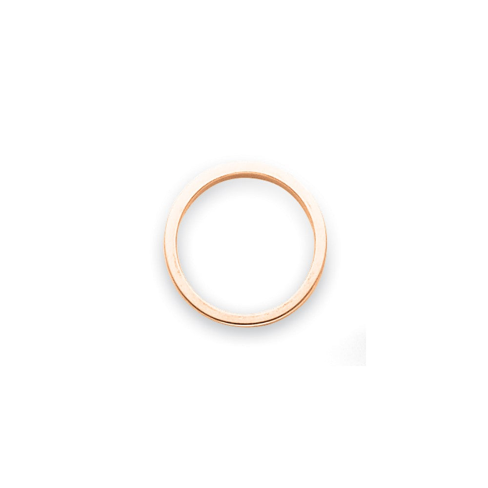 Solid 18K Rose Gold 3mm Tapered Polished Men's/Women's Wedding Band Ring Size 7