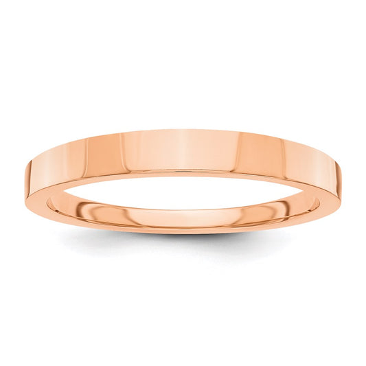 Solid 10K Rose Gold 3mm Tapered Polished Men's/Women's Wedding Band Ring Size 7.5