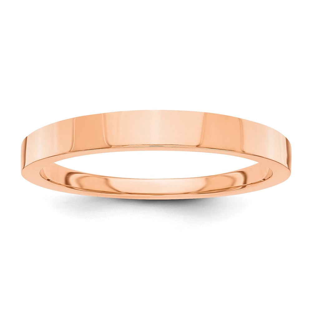 Solid 18K Rose Gold 3mm Tapered Polished Men's/Women's Wedding Band Ring Size 6
