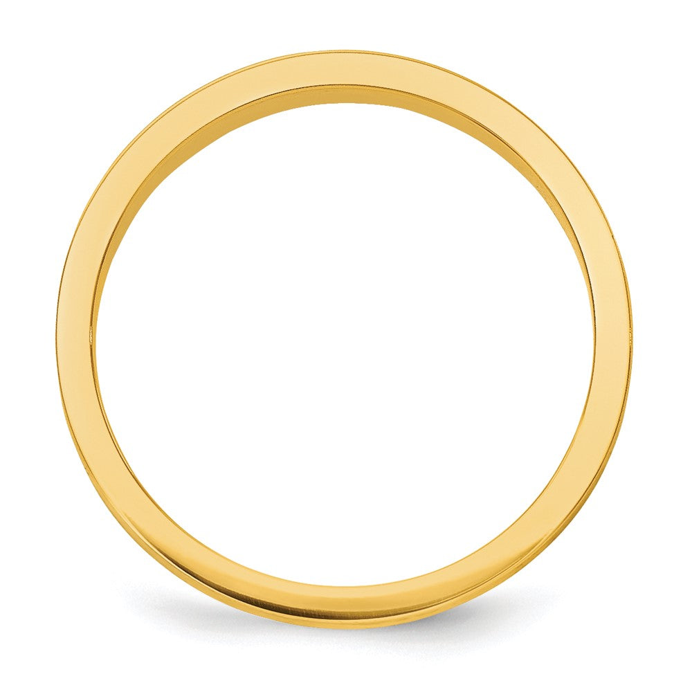 Solid 10K Yellow Gold 3mm Tapered Satin Men's/Women's Wedding Band Ring Size 8