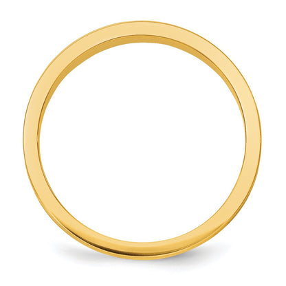 Solid 10K Yellow Gold 3mm Tapered Satin Men's/Women's Wedding Band Ring Size 8