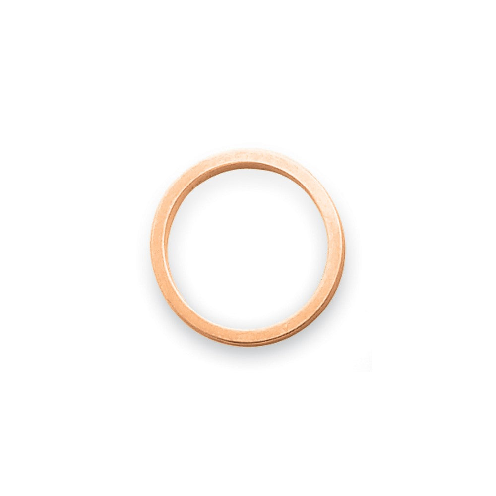Solid 10K Rose Gold 3mm Satin Tapered Men's/Women's Wedding Band Ring Size 7.5