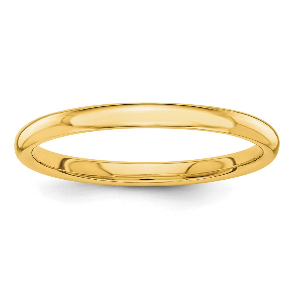 Solid 10K Yellow Gold Polished 2mm Men's/Women's Wedding Band Ring Size 4