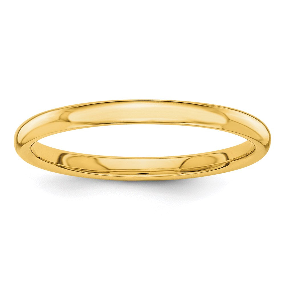 Solid 18K Yellow Gold Polished 2mm Men's/Women's Wedding Band Ring Size 6