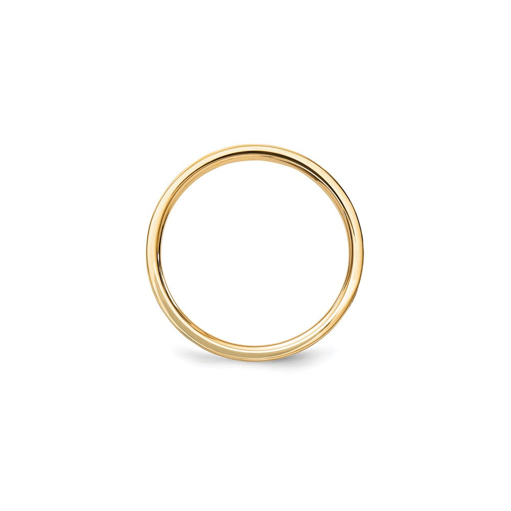 Solid 10K Yellow Gold 2mm Flat Satin Men's/Women's Wedding Band Ring Size 7.5