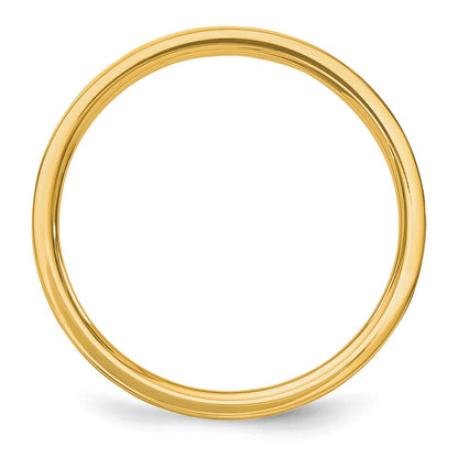 Solid 10K Yellow Gold 2mm Flat Satin Men's/Women's Wedding Band Ring Size 4