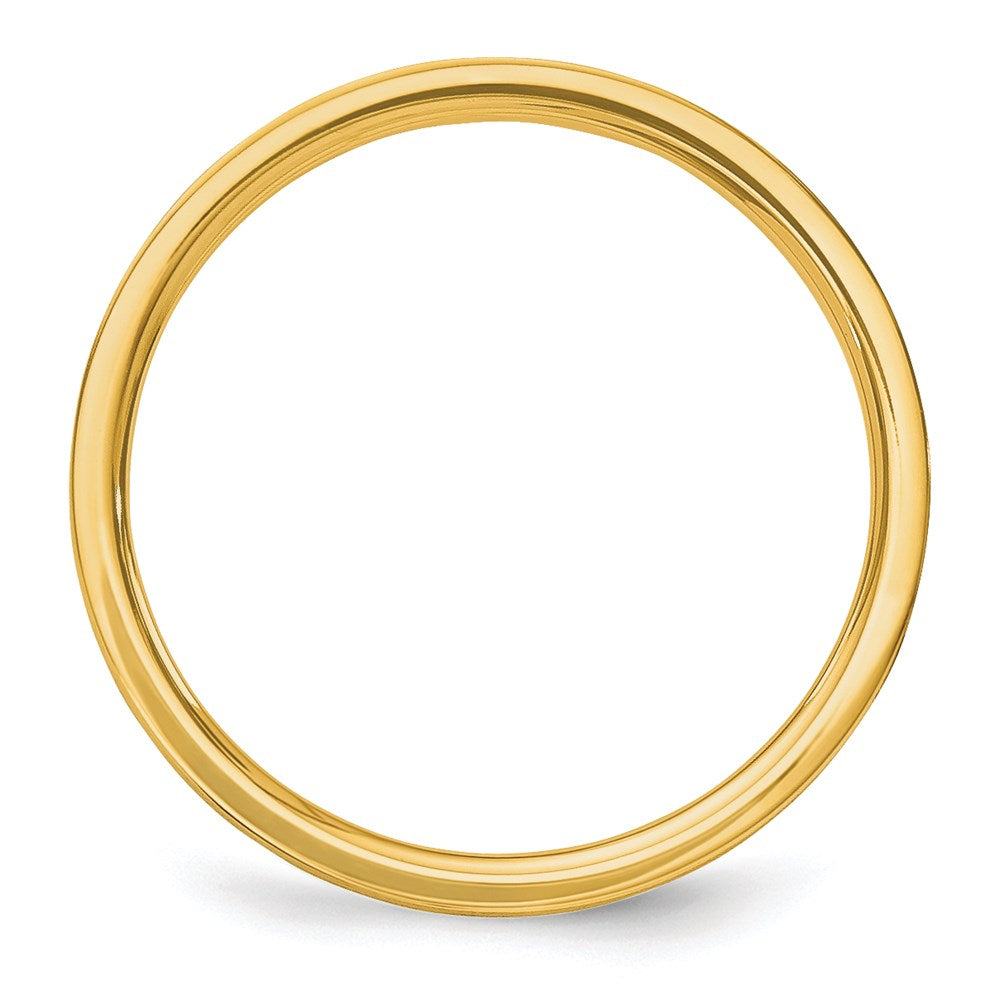 Solid 10K Yellow Gold 2mm Flat Satin Men's/Women's Wedding Band Ring Size 5