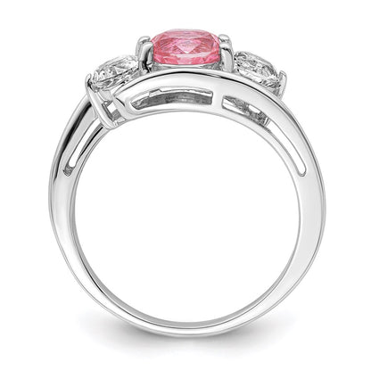 Survivor Collection 10k White Gold White Gold Rhodium-plated White and Pink Swarovski Topaz Sue Ring
