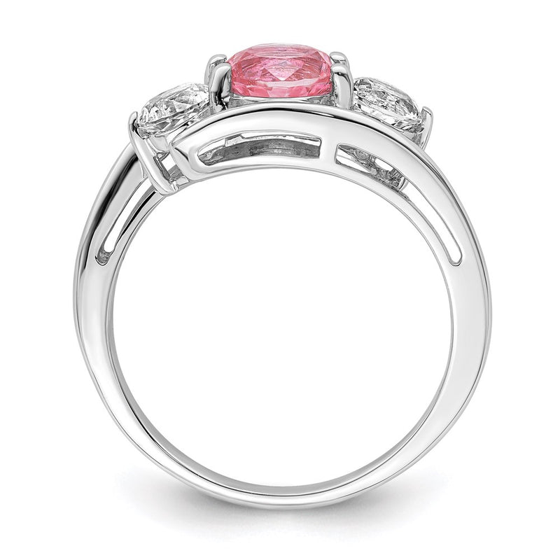 Survivor Collection 10k White Gold White Gold Rhodium-plated White and Pink Swarovski Topaz Sue Ring