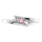 Survivor Collection 10k White Gold White Gold Rhodium-plated White and Pink Swarovski Topaz Circle of Strength Ring