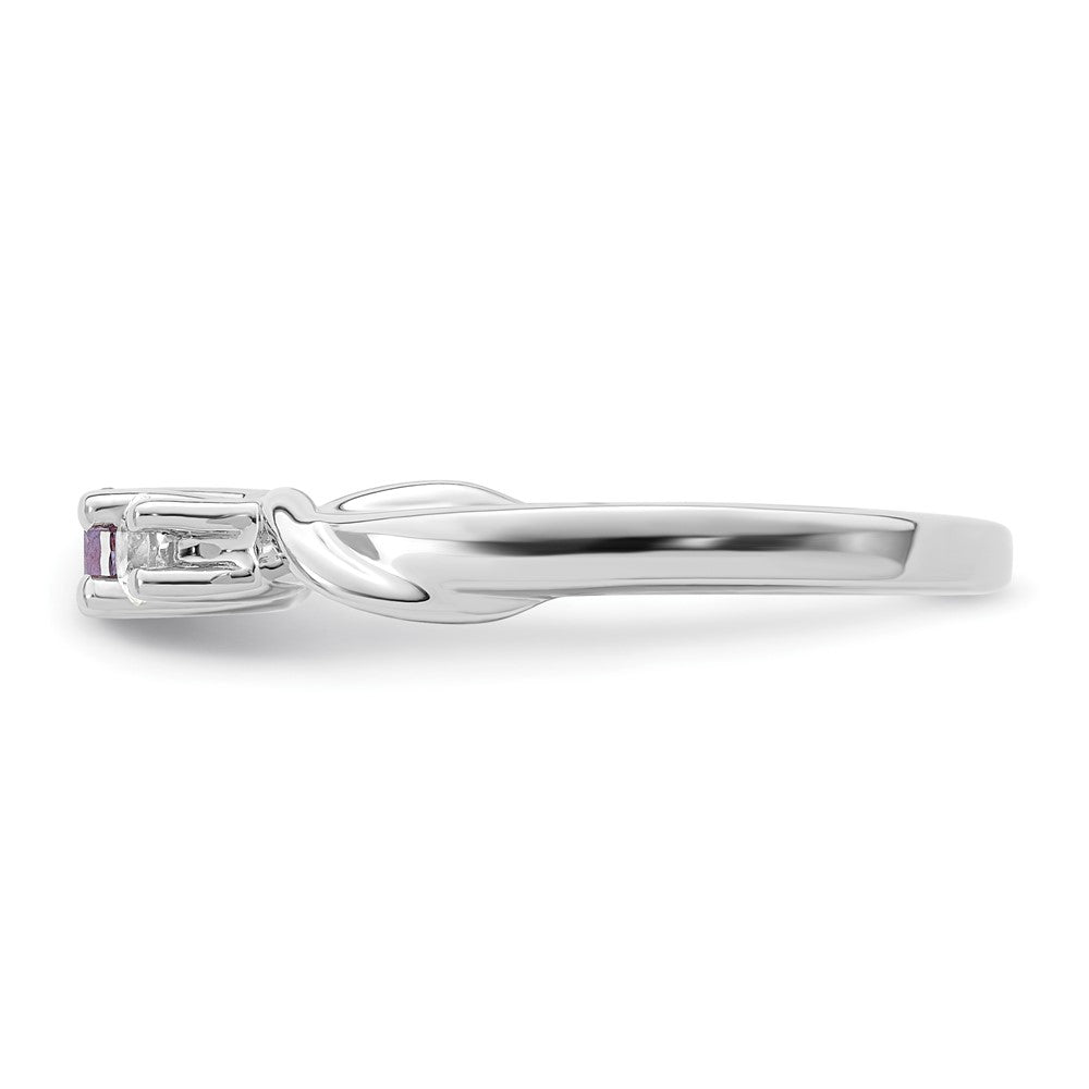 10K White Gold Survivor Collection Clear/Purple Swarovski Topaz Joanna Rin