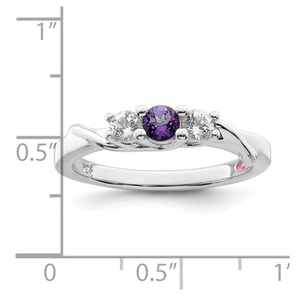10K White Gold Survivor Collection Clear/Purple Swarovski Topaz Joanna Rin