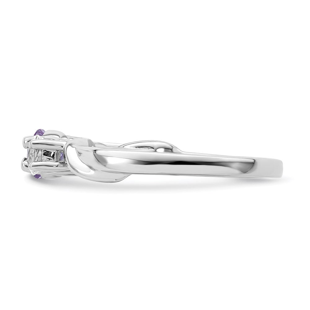 10K White Gold Survivor Collection Clear/Purple Swarovski Topaz Joanna Rin