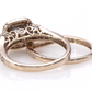 1 CT. T.W. Princess Cut Diamond Vintage Style Double Frame Engagement Bridal Set in 14K Rose Gold