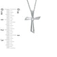 0.05 CT. Natural Diamond Solitaire Cross Pendant in Sterling Silver