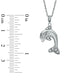 0.05 CT. T.W. Natural Diamond Dolphin Pendant in Sterling Silver