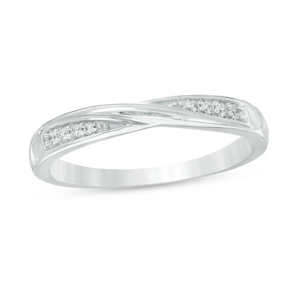 1/3 CT. Diamond Heart Frame Slant Comfort Fit Wedding Ensemble in 14K White Gold - Size 7 and 10.5