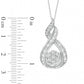 1 CT. T.W. Natural Diamond Wrapped Flower Pendant in 10K White Gold