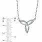 0.13 CT. T.W. Natural Diamond Celtic Trinity Knot Necklace in Sterling Silver