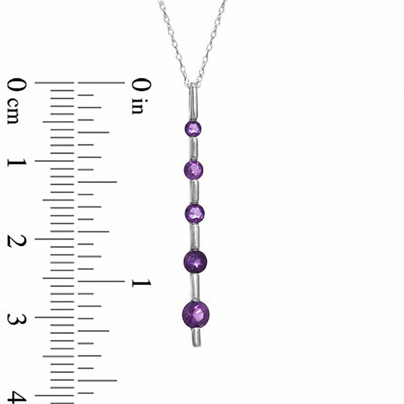 Journey Amethyst Pendant in 10K White Gold