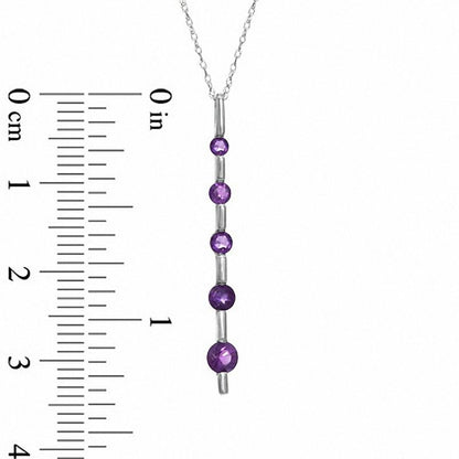 Journey Amethyst Pendant in 10K White Gold