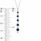 Journey Lab-Created Blue Sapphire Pendant in 10K White Gold