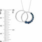 Journey Lab-Created Blue Sapphire Double Circle Pendant in 10K White Gold