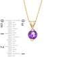 7.0mm Lab-Created Alexandrite Pendant in 10K Yellow Gold