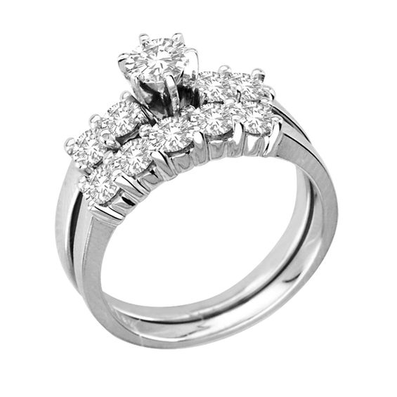 1-1/2 CT. T.W. Diamond Bridal Set in 14K White Gold