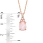 Oval Lab-Created Opal, Pink Tourmaline and White Sapphire Pendant in Sterling Silver with 14K Rose Gold