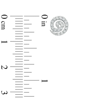 0.2 CT. T.W. Diamond Spiral Stud Earrings in 10K White Gold