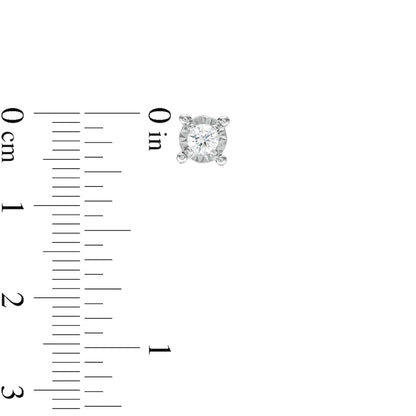 0.33 CT. T.W. Diamond Solitaire Stud Earrings in Sterling Silver