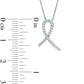 0.13 CT. T.W. Natural Diamond Awareness Ribbon Pendant in Sterling Silver