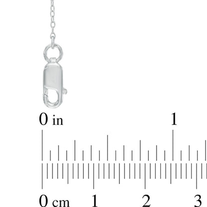 Natural Diamond Accent Wavy Line Necklace in Sterling Silver