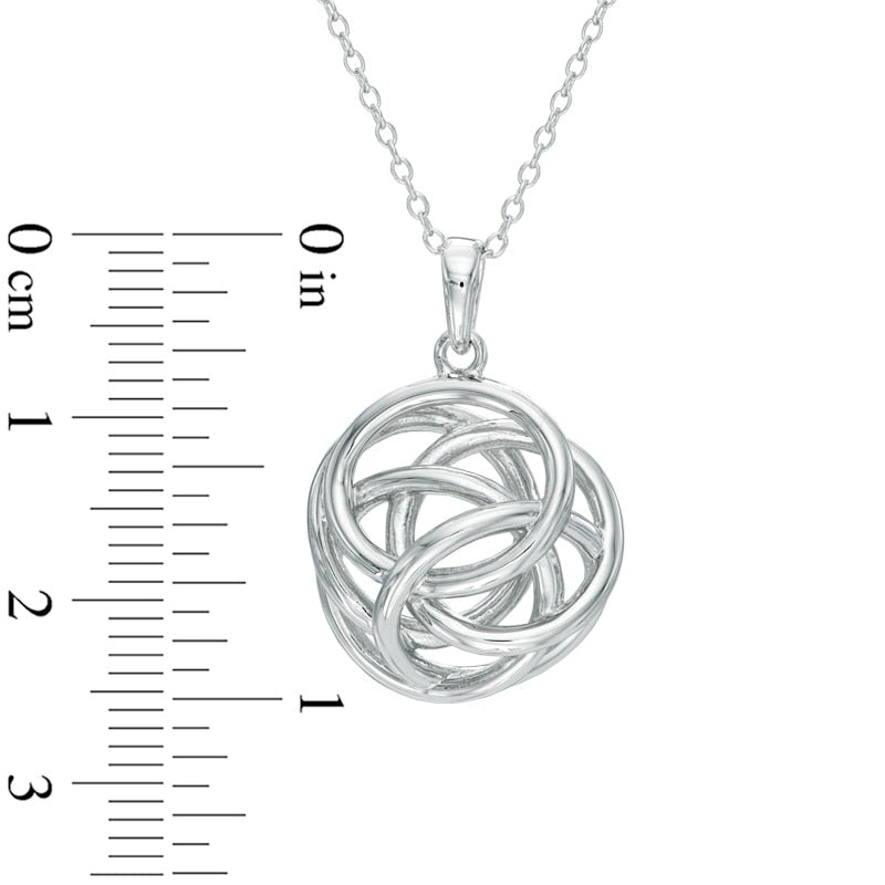 Wire Knot Pendant in Sterling Silver