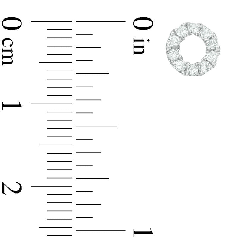 0.25 CT. T.W. Diamond Circle Stud Earrings in 10K White Gold