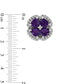 Trillion-Cut Amethyst and 0.25 CT. T.W. Diamond Clover Stud Earrings in 14K White Gold