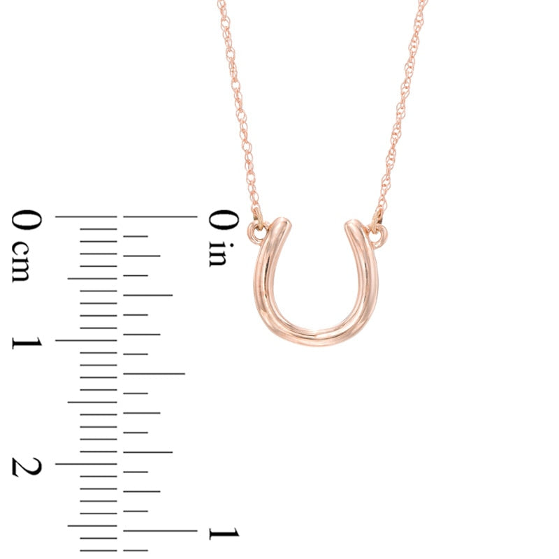 Horseshoe Necklace in 10K Rose Gold