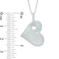 0.05 CT. T.W. Natural Diamond "I Heart U" Cutout Heart Pendant in Sterling Silver