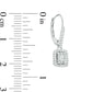 0.5 CT. T.W. Diamond Rectangular Frame Drop Earrings in 14K White Gold
