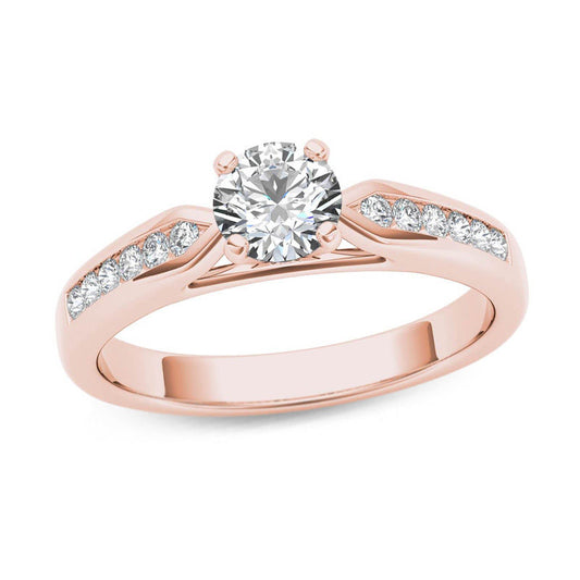 5/8 CT. T.W. Diamond Engagement Ring in 14K Rose Gold