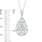 0.2 CT. T.W. Natural Diamond Pear-Shaped Filigree Pendant in Sterling Silver