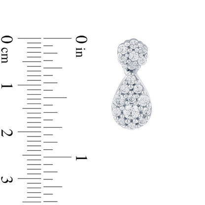 0.5 CT. T.W. Composite Diamond Teardrop Earrings in 10K White Gold