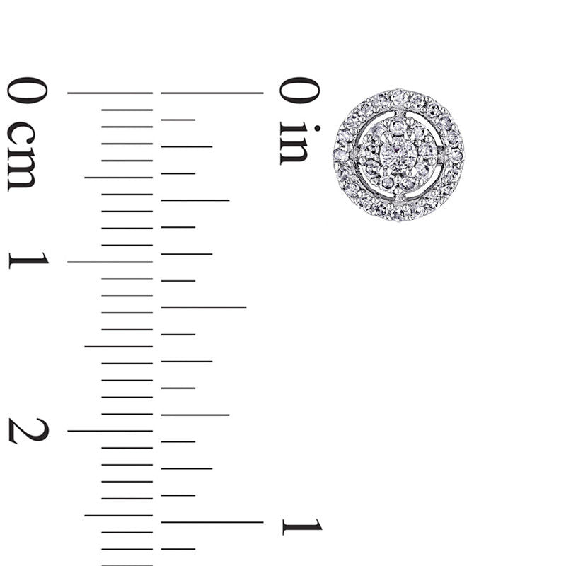 0.33 CT. T.W. Composite Diamond Frame Stud Earrings in 10K White Gold