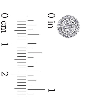 0.33 CT. T.W. Composite Diamond Frame Stud Earrings in 10K White Gold