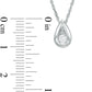 0.1 CT. Natural Clarity Enhanced Solitaire Teardrop Pendant in 10K White Gold