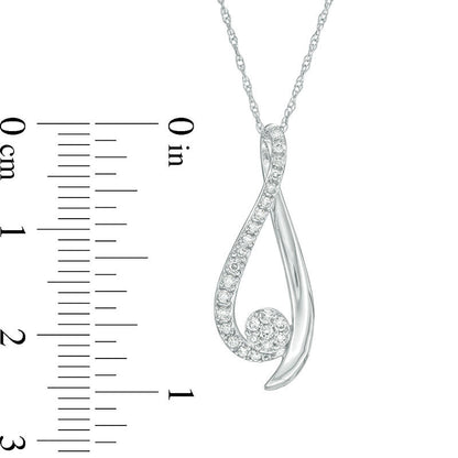 0.17 CT. T.W. Composite Natural Diamond Pendant in 10K White Gold